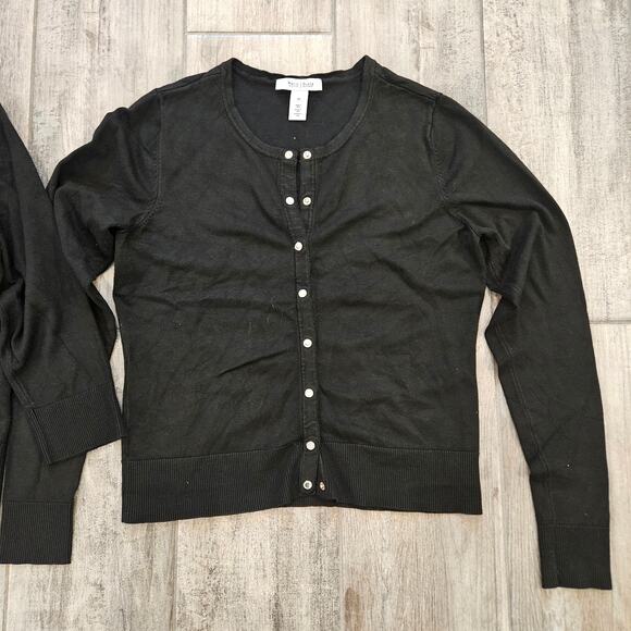 White House Black Market Cardigans Size M Lot of 3 Black Teal Button Up Sweater - Picture 7 of 14